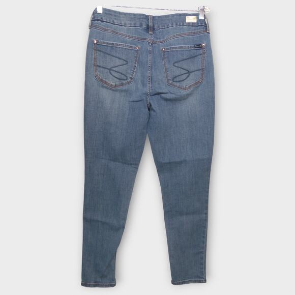 Women's Seven7 Tummyless High Rise Skinny Blue Jeans Size 14 - Picture 9 of 11